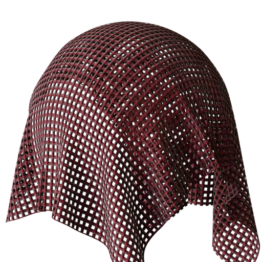 Detailed fabric net texture for PBR material rendering in 3D applications, showcasing versatility for multiple uses.