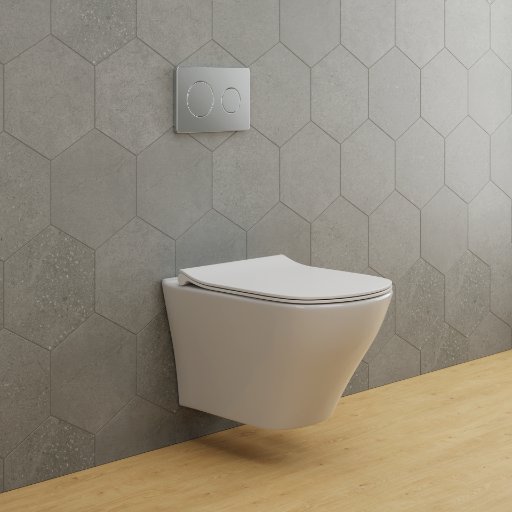 Wall hung toilet Toilets & Bidets models BlenderKit