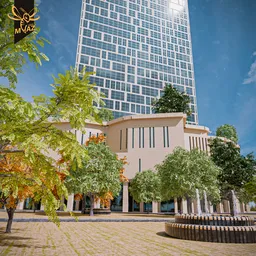 Skyscraper Plaza | ArchViz Scene