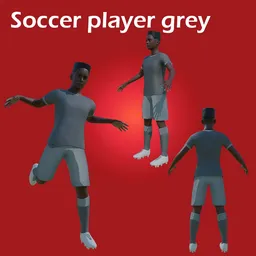 Soccer player grey