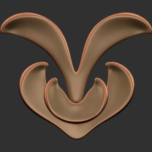 ER_Ornament Brush 151 effect for 3D models, ideal for detailed armor sculpting in Blender 3D.