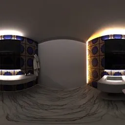 Luxury Blue Tile Bathroom