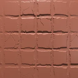 3D sculpting brush effect for creating realistic cracked terracotta tiles in Blender models.