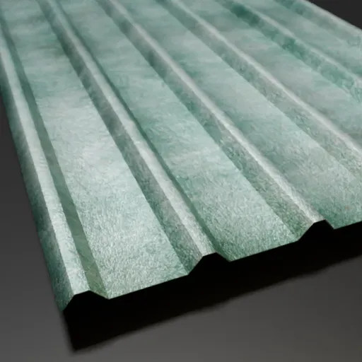 Low-poly 3D corrugated metal roofing with realistic PBR textures, suitable for Blender exterior modeling.