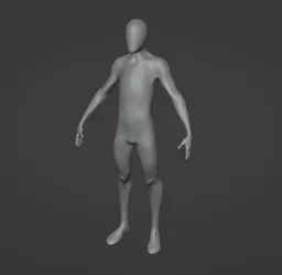 High-quality Blender 3D male basemesh, ideal starting point for character sculpting and modeling projects.