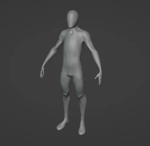 High-quality Blender 3D male basemesh, ideal starting point for character sculpting and modeling projects.