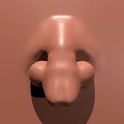 3D sculpting tool for Blender creating detailed human nose shapes on digital models.