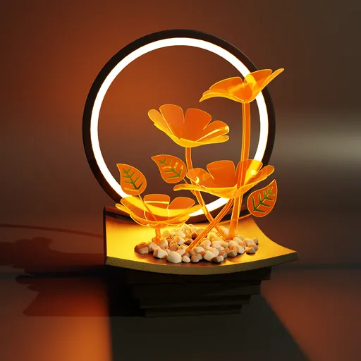 Glass flower decoration