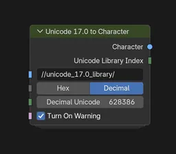 Unicode 17.0 to Character