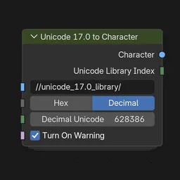 Unicode 17.0 to Character