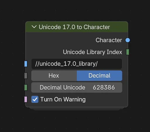 Unicode 17.0 to Character