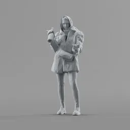 Lowpoly Female Standing