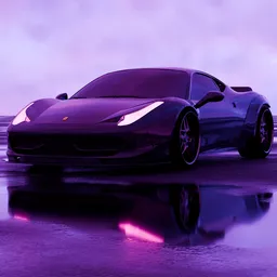Sleek Ferrari - Midnight Supercar