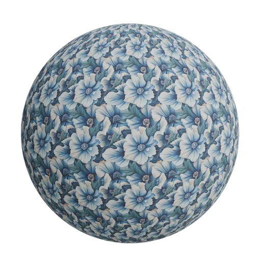Blue white blossoms wallpaper