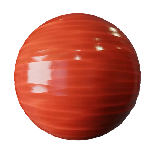 Red structured plastic