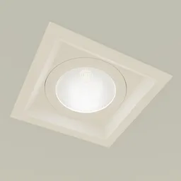 "Square spot light, a stunning ceiling light in 6500k cold white light. This elegant and detailed recessed spot light inspired by De Hirsh Margules, comes with a contrasting small feature top lid. Perfect for your next Blender 3D project."