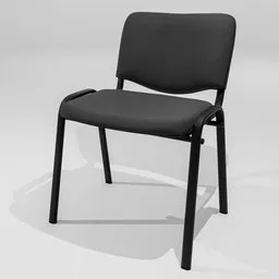 "Get the CRV Office Chair 3D Model for Blender 3D - a practical and affordable seating solution for your workspace. This tall, thin-framed chair features a black seat and light displacement, inspired by Alfred Jensen's medical background and perfect for school classrooms or in-game 3D design. Created by Giorgio Cavallon, this official product photo showcases a sleek and simple design that's perfect for any project."