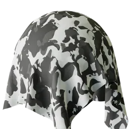 Realistic 2K camouflage fabric texture for PBR rendering in Blender 3D and similar applications.