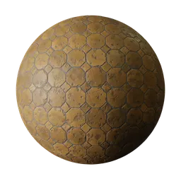 Damaged brown pavement