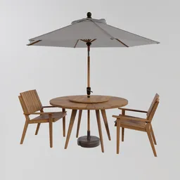 Wooden Sunshade Table