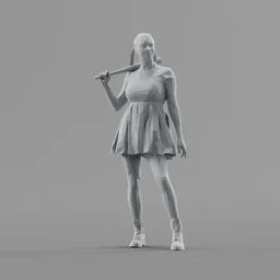 Lowpoly Female Standing