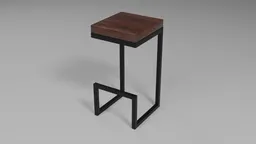 High-quality modern bar chair 3D model with a sleek design, perfect for interior rendering in Blender.