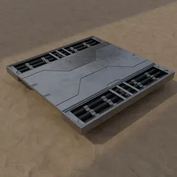 Sci-Fi Maintenance Wall Panel