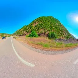 Mountain Highway Bend Lush Hillside HDRI