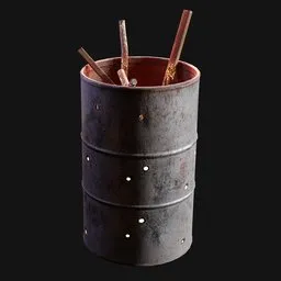 Perforated Steel Burn Barrel