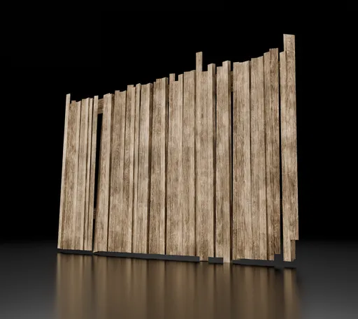 Wood fence