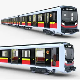 Warsaw metro train