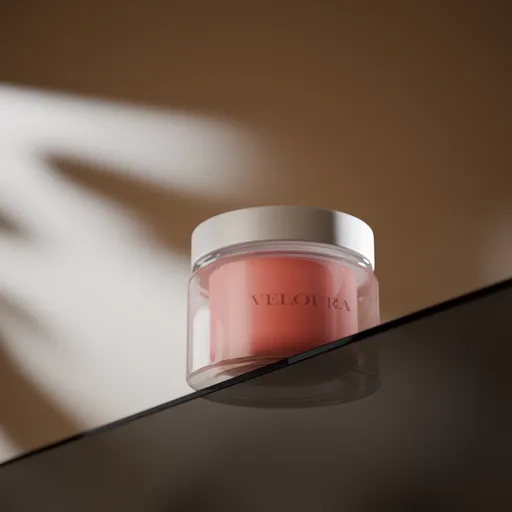 Minimal Cosmetic Product Glass Scene
