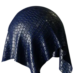 Dark Blue Croco Leather