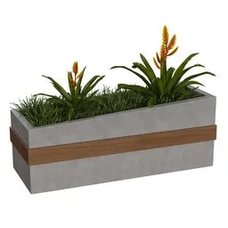 Rectangular Concrete Planter