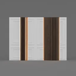Neoclassical Molded White Wall Panel