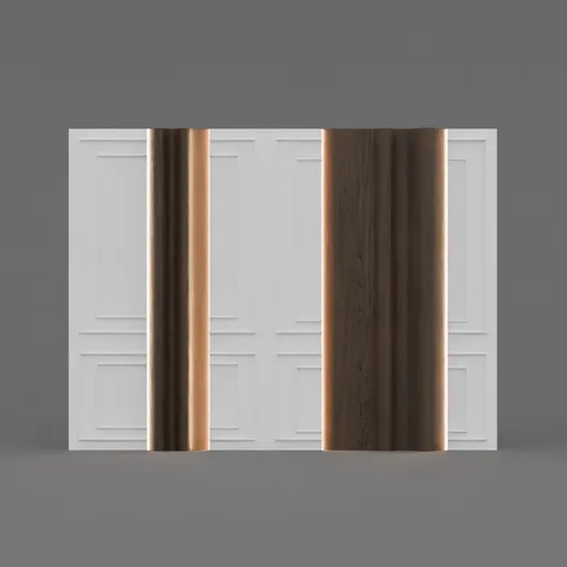 Neoclassical Molded White Wall Panel