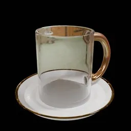 Glass and saucer