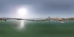 Highsky clouds sunshine green lake