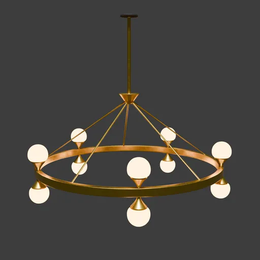 Modern Golden Ring Chandelier