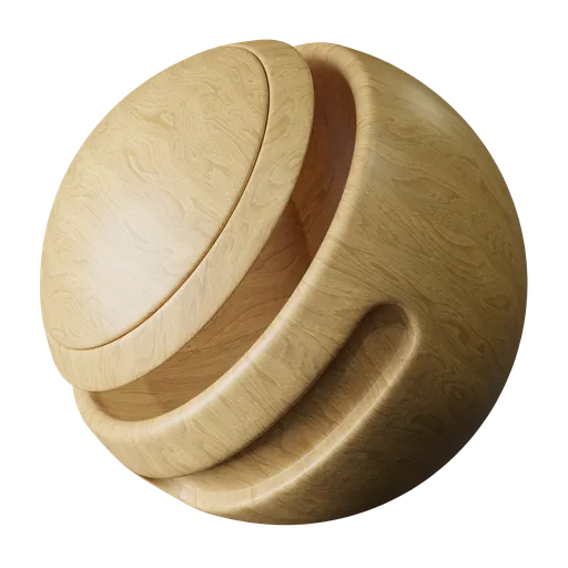 High-quality PBR light furniture wood texture for 3D modeling in Blender and other applications.