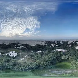 HDRI Aerial View of Semi-Urban Landscape