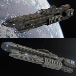 Scifi space ship Carrier