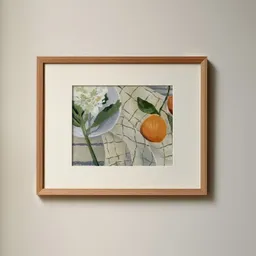Orange and Hydrangea Painting