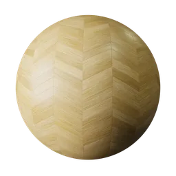 High-quality PBR zig-zag pattern wooden floor texture for 3D modeling and rendering in Blender and other software.