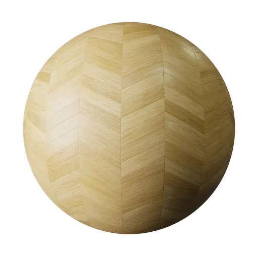 High-quality PBR zig-zag pattern wooden floor texture for 3D modeling and rendering in Blender and other software.