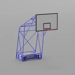Portable outdoor basketball hoop
