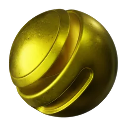 High-resolution PBR Yellow Golden Metal texture for realistic 3D rendering in Blender and other software.