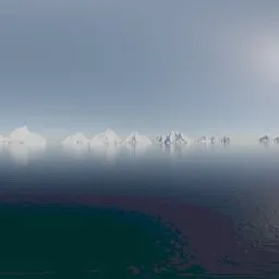 Mountains on the ocean