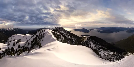 Winter Mountain Top Sunset