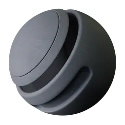 High-resolution Blender 3D PBR plaster material with a matte slate gray finish for luxury exterior visuals.